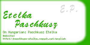 etelka paschkusz business card